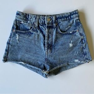 Wild Fable Jean Shorts Size 2 High Rise Distressed 100% Cotton Cutoffs denim